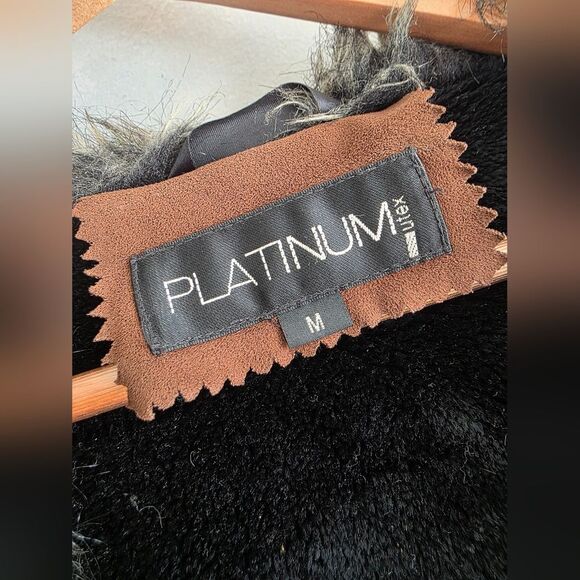 Vtg Brown Faux Suede Fur Hooded Full Length Long Afghan Penny Lane Coat Sz M - Picture 7 of 16